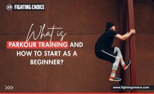 Beginner learning Parkour training basics outdoors